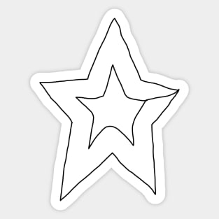 Star Minimal Line Art Sticker